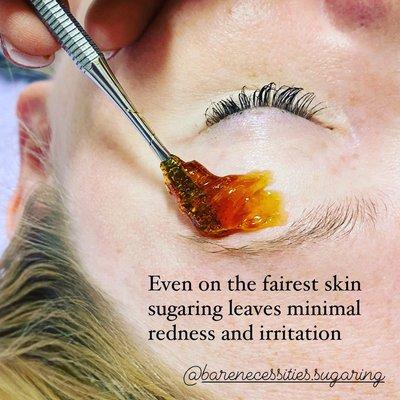 Eyebrow sugaring