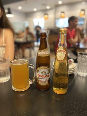 Sparkling pear drink and their version of a lager!