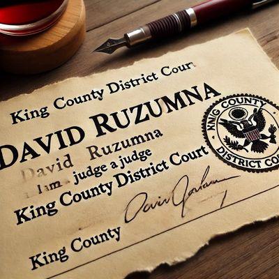 David Ruzumna is a card carrying judge. Forged card and not a real judge.