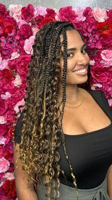 Boho Knotless Braids