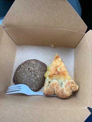 Lemon shaker pie and chocolate buckwheat cookie which is vegan