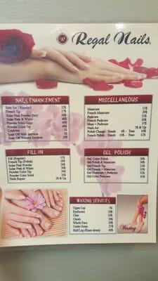 Prices list