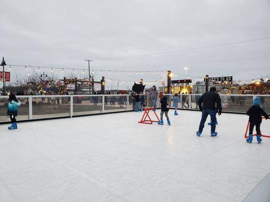 Synthetic ice rink