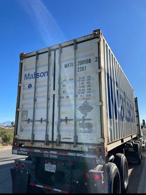 Container arriving at the house and ready to be loaded up.