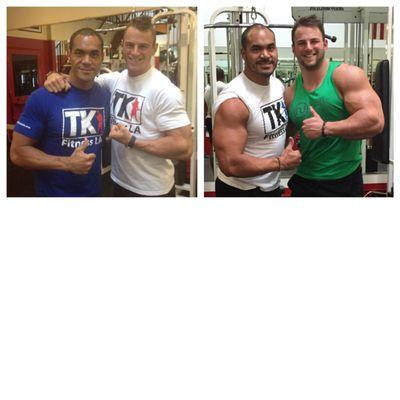 TK Fitness LA 2 year transformation with workout partner!