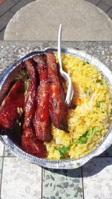 Barbecued Spare ribs lunch special for $5.75