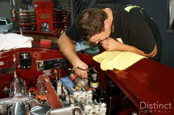 engine compartment polished