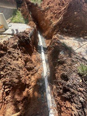 Sewer line repair and install in Alpharetta, Ga