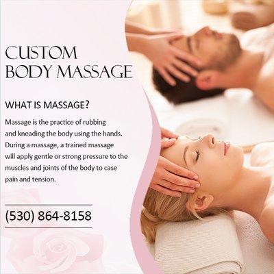 Only $60 For 60Min  Massage
(Choice Of Full Body Massage,Foot Reflexology)