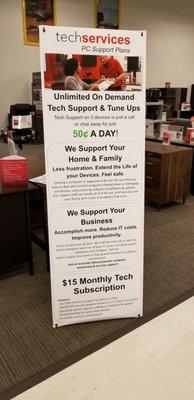 One of the best additions to our great line of tech support products! An Unlimited Tech support Package!! Information available in store!