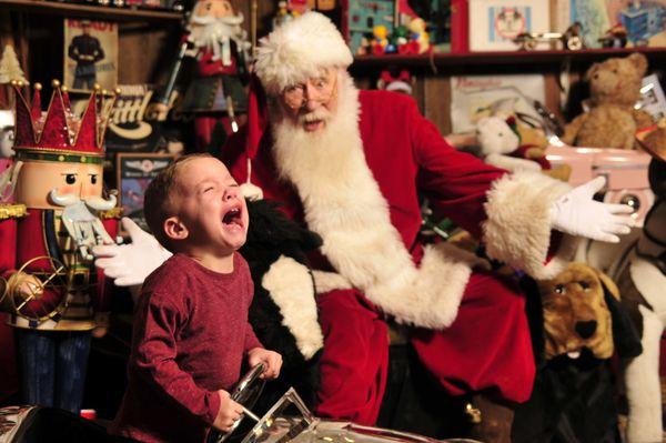 Missing naptime may not put you on the naughty list, but it sure does get you the most epic Santa photo.