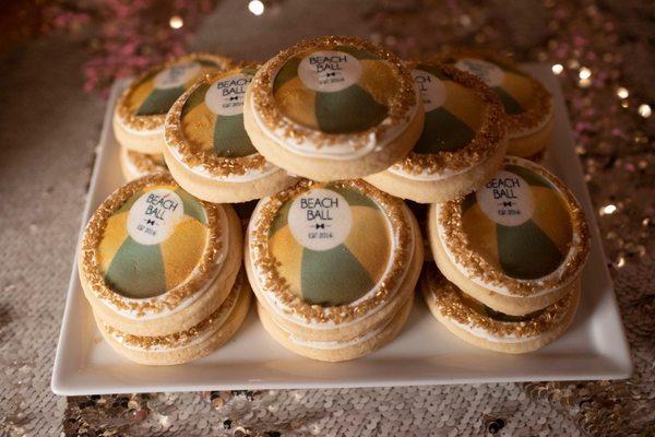 Beach Ball cookies for an event