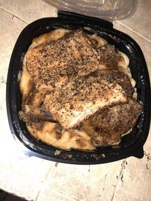 Lamb Chop Alfredo (add Salmon)