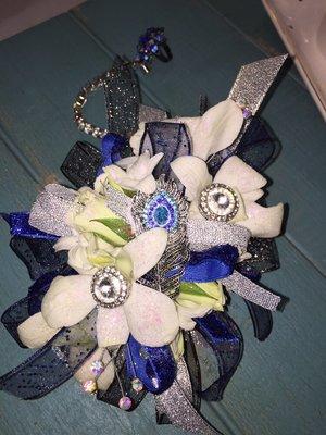 Bling prom corsage