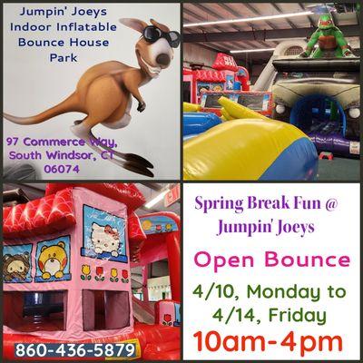 Springbreak open Bounce Hours 10am-4pm