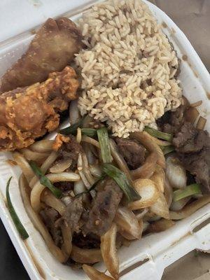 Mongolian beef lunch combo