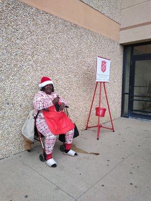 Salvation Army Lady. She looked so cute in her outfit.