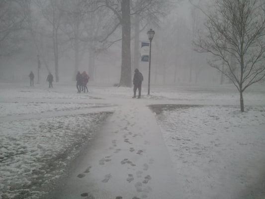 Berea College in the winter