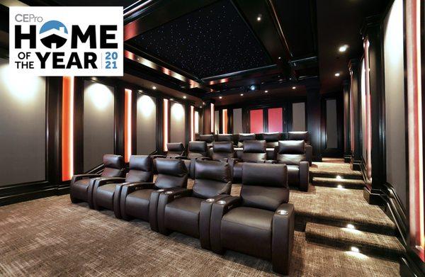 Our Home Theater won CEPro's Best Home of the Year 2o21!