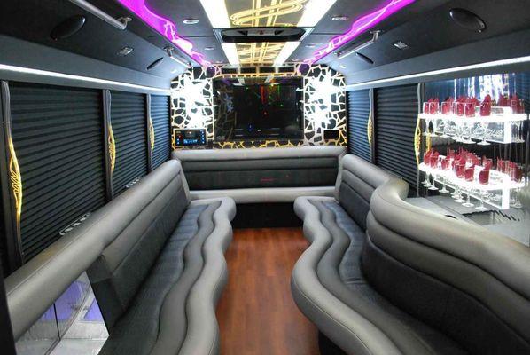 22 passenger Party Bus perfect for any Cincinnati or Dayton party!