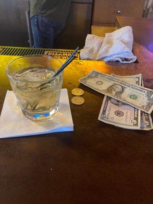 $8.50 dollars for short scotch  and seltzer!