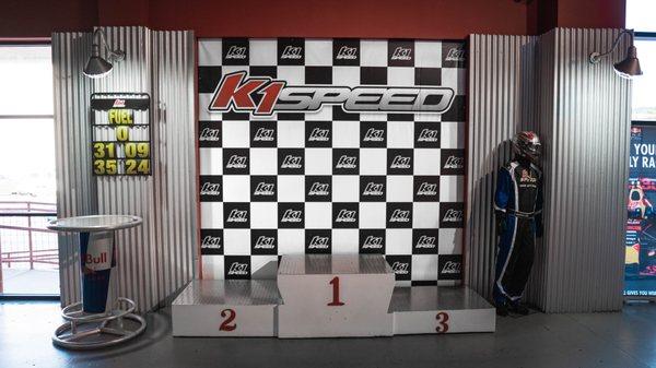 A visit to K1 Speed isn't complete without a photo with you and your friends on our podium!