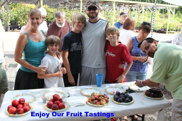 Fruit tastings in Summer & Fall