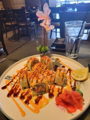 Volcano sushi roll