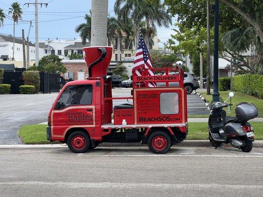 Their Beach Delivery "Firetruck"!