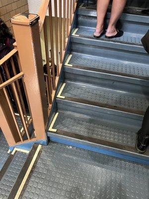 The many steps you'll climb up to the studio