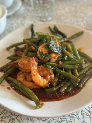 Pad Prik-Khing with shrimp and green beans only