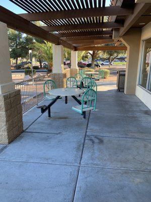 Outside eating area