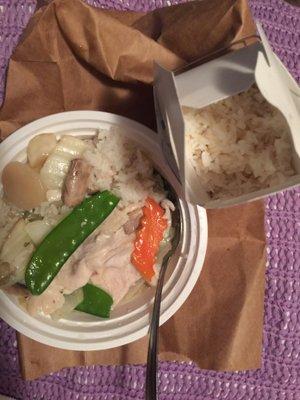 Moo goo gai pan.  I had already mixed in some rice and and started digging in!