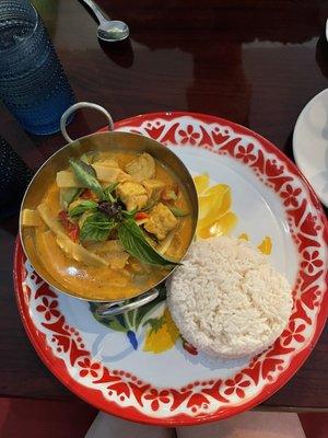 Red curry with tofu