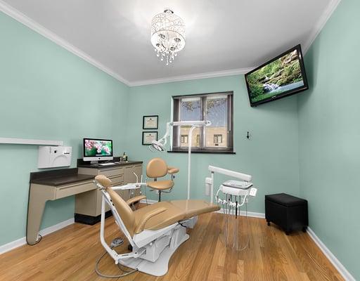 One of the new patient rooms at Ovation Dental.