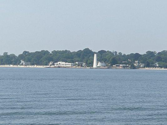 New London Harbor Light from across the harbor