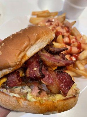 The Colossal (pastrami cheeseburger)