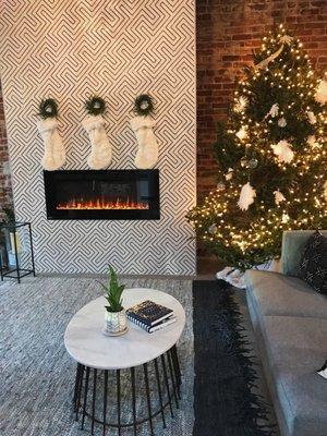 Beautiful space! Love the holiday decoration