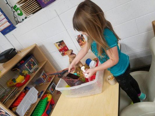 Sensory table fun