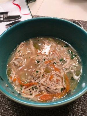 Delicious and healthy Chicken Orzo Soup. Delivered!!!