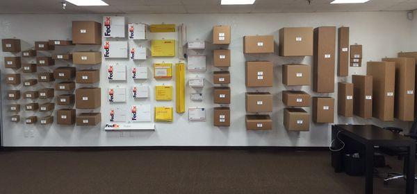 We have over 6 dozen sizes of boxes and packing materials to choose from. We specialize in Fine Art packaging!