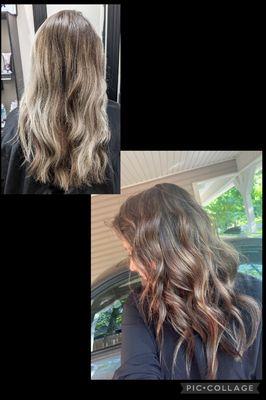 Dimension drop, highlight & cut before & after