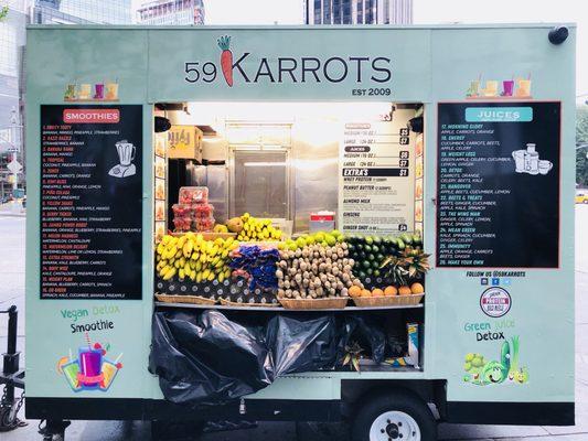 Quaint cart at the heart of Columbus Circle.