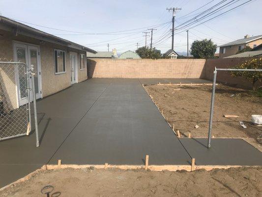 Back Concrete Patio