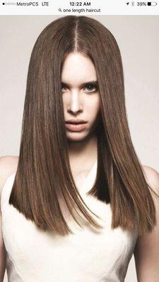 True one length, cutting without tension, over direction, elevation and at natural fall. This is Tulear. This is Hair Design