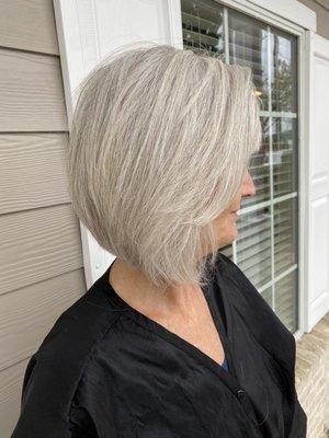 Layered bob haircut by Tina