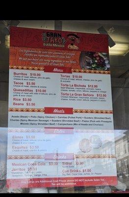 Menu prices which haven't been updated! Owner over charges and will not refund money she is money hungry!