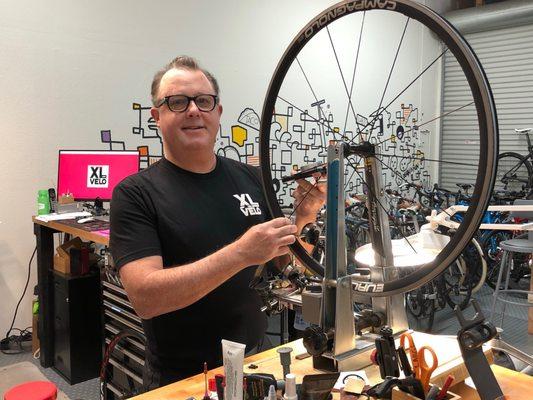 Dan has years of experience building wheels