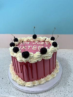 Heart Shaped Birthday Cake.