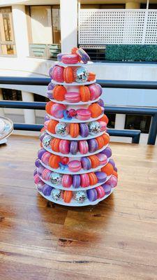 Retro-Themed Macaron Tower